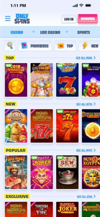 Onlyspins app in Spain